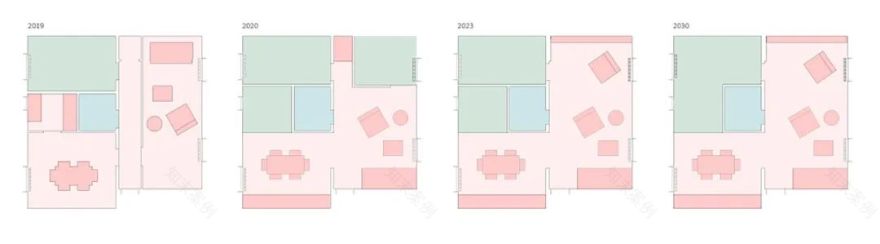 巴黎 50 平米旧公寓的五口之家改造记丨法国巴黎丨l'atelier Nomadic 工作室-12
