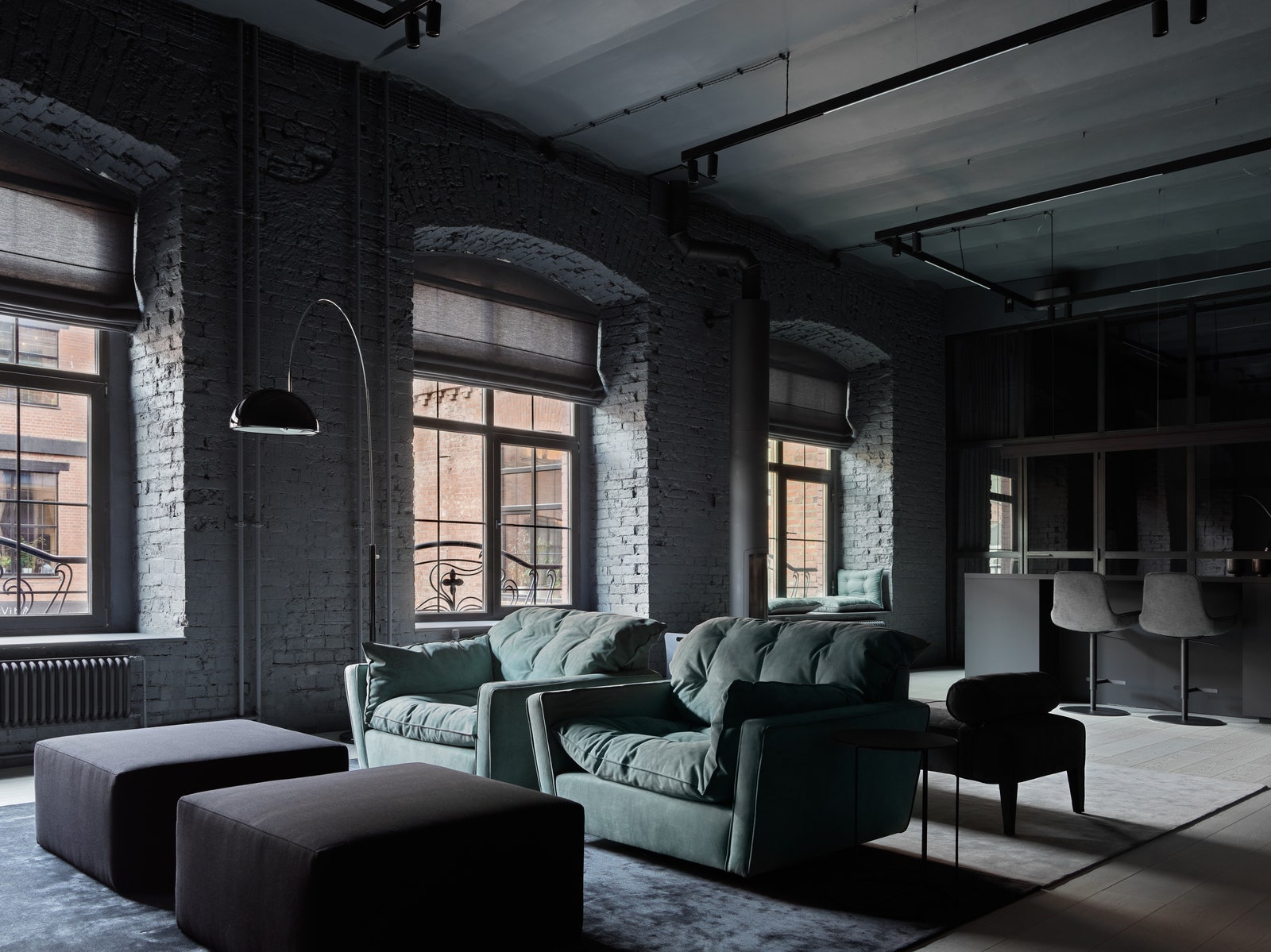 150㎡原工厂建筑内公寓设计丨俄罗斯莫斯科丨设计师塔季扬娜·库兹明娜-7