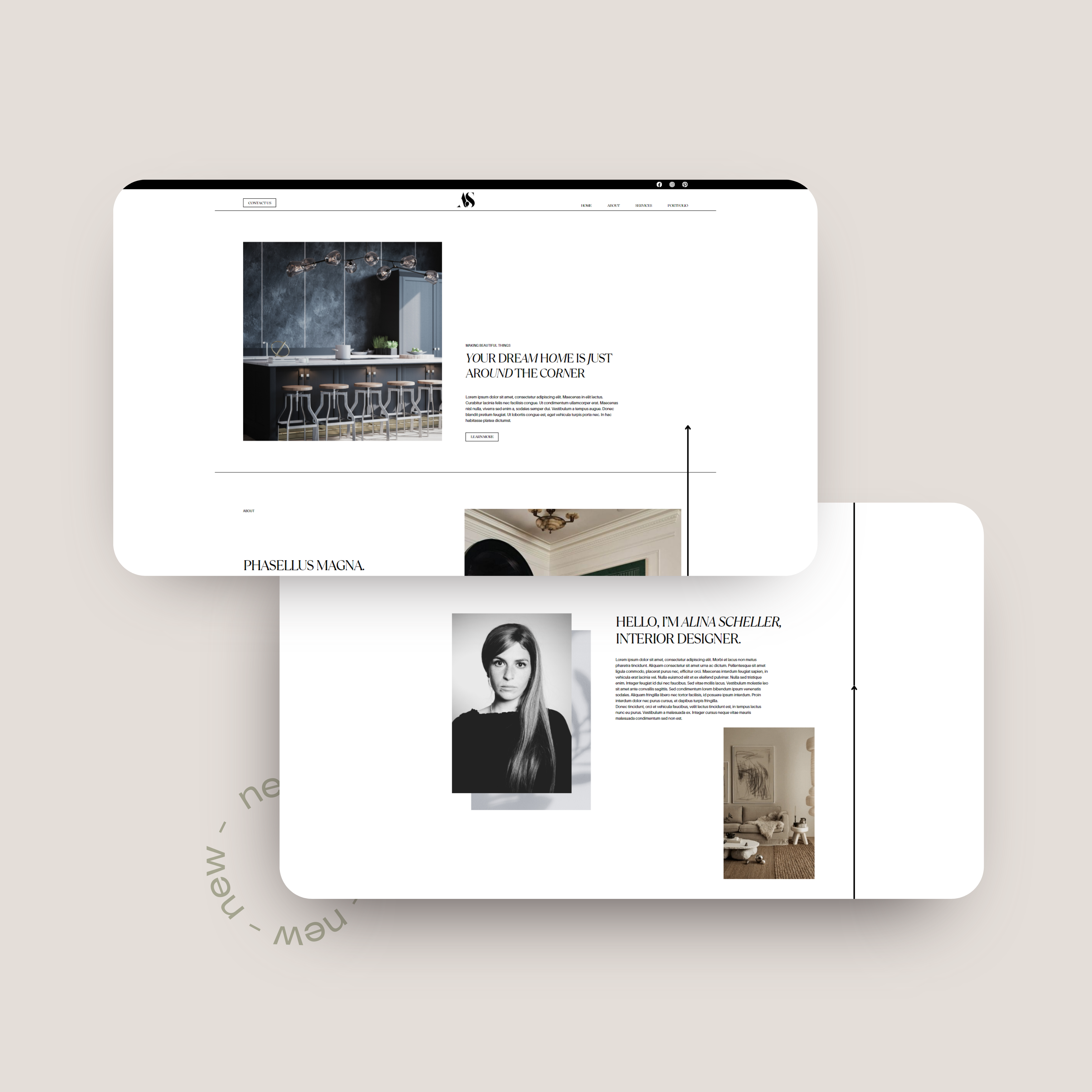 室内设计师网站模板丨Canva-6