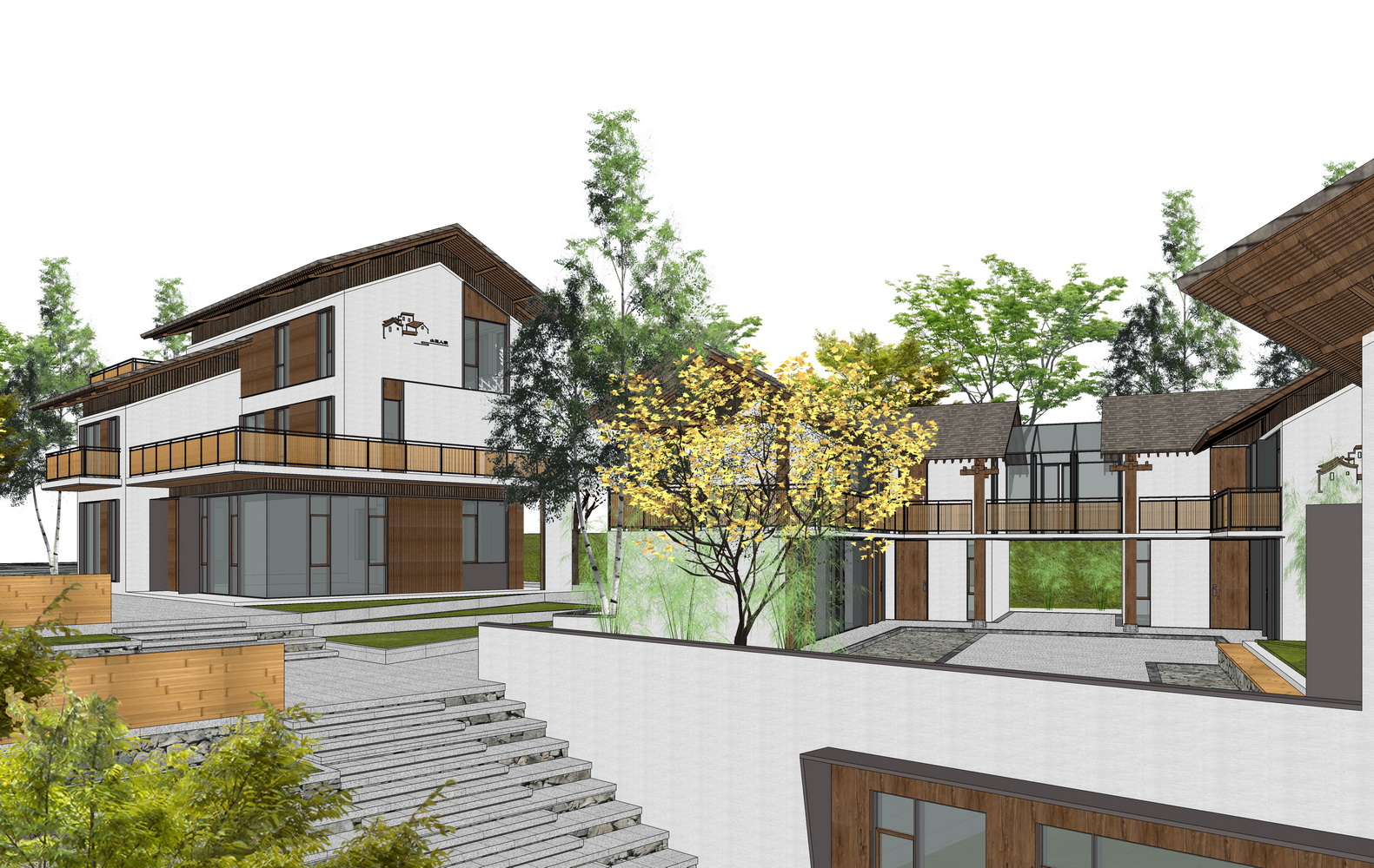 忠诚村美丽乡村民居SU模型-3