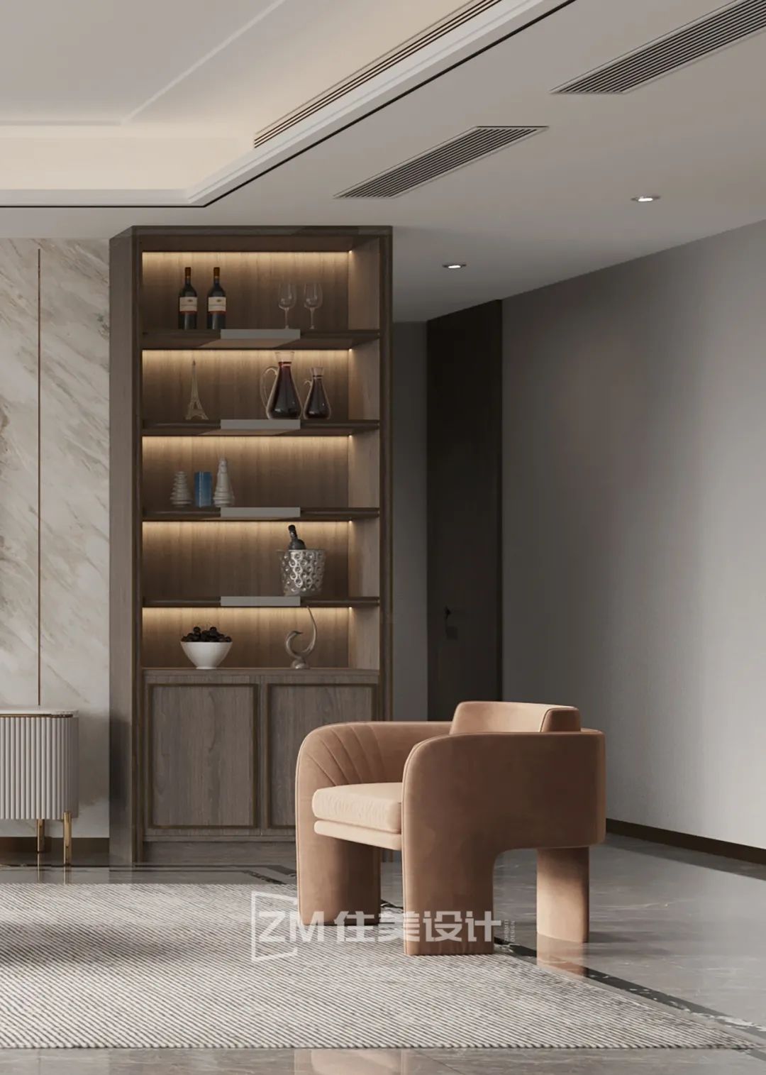 长沙金茂湾现代轻奢私宅设计丨中国长沙丨住美设计-22