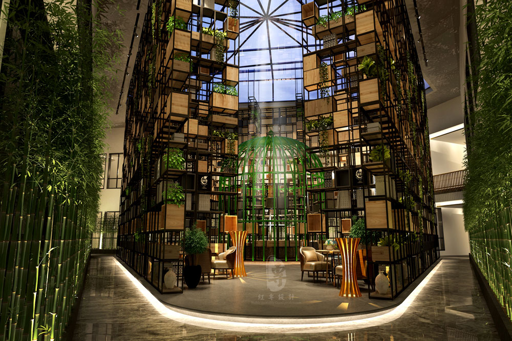 红专酒店设计案例赏析： 竹子国际大酒店-3
