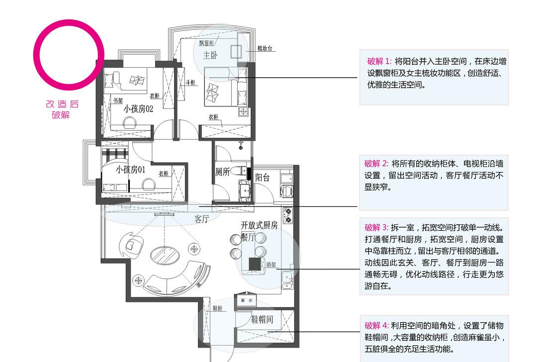 平层开放式厨房改造丨何薇设计-29