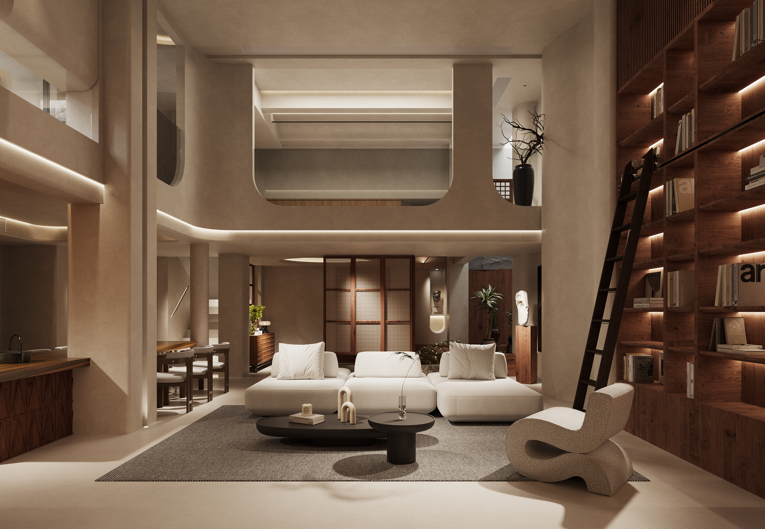 诧寂奶油风 现代别墅 -10