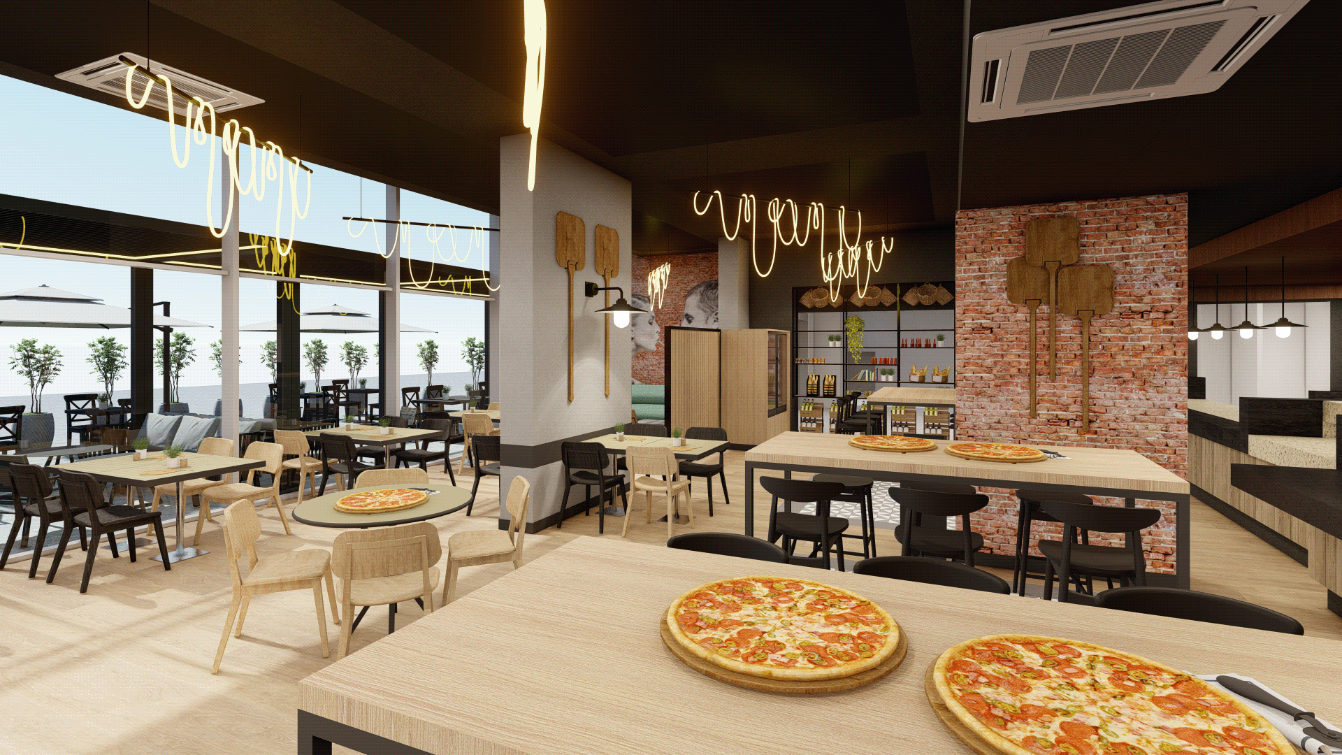 Atelier Domh 披萨店室内设计-20