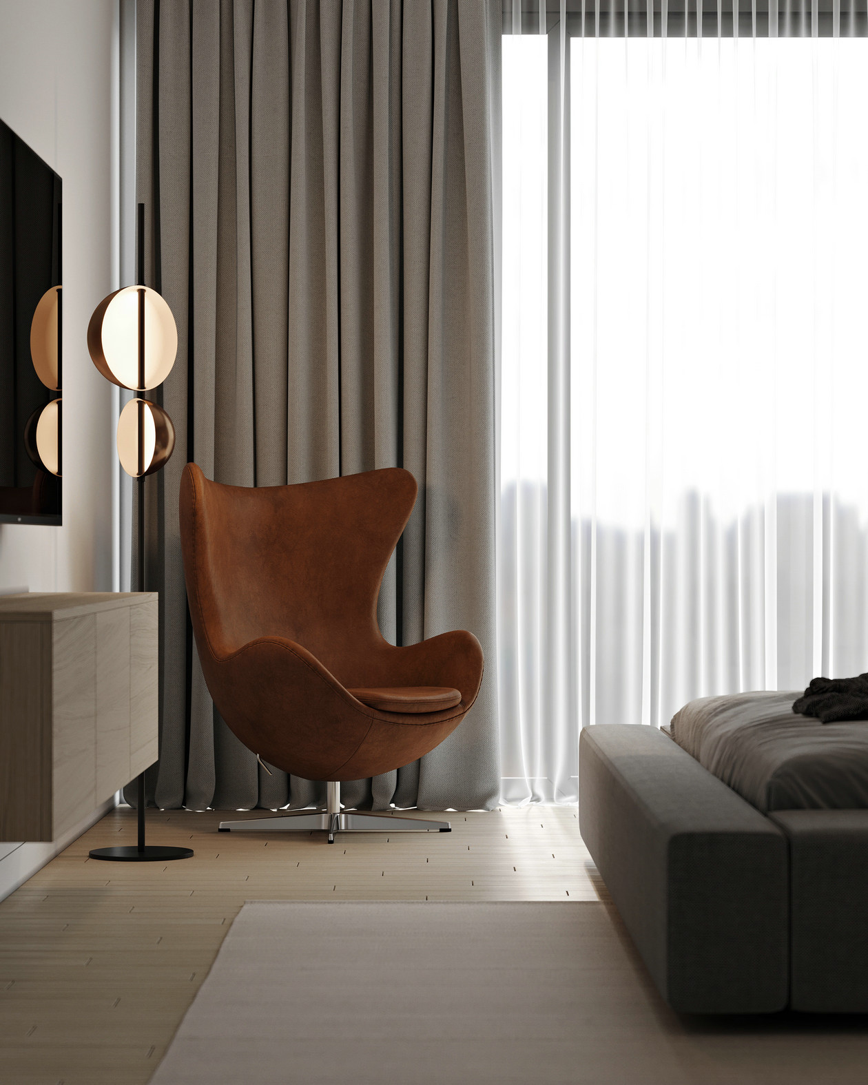 高级灰色系公寓设计 既沉稳又有设计感！-10