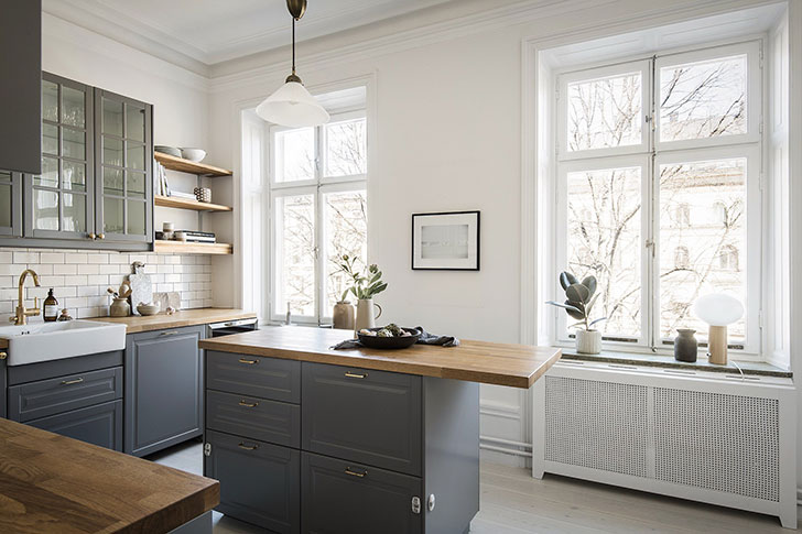 温馨暖色调的斯堪的纳维亚公寓设计-9