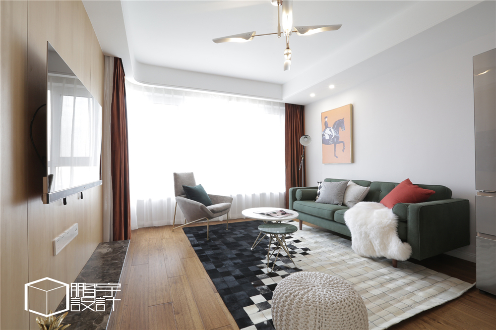 北欧风 110㎡邂逅温柔色彩-4