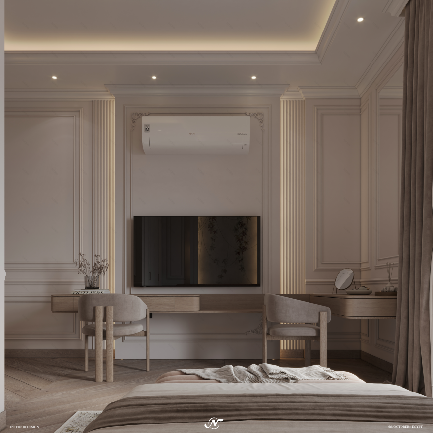 新古典风格卧室丨Yasmine El Dragieny-9