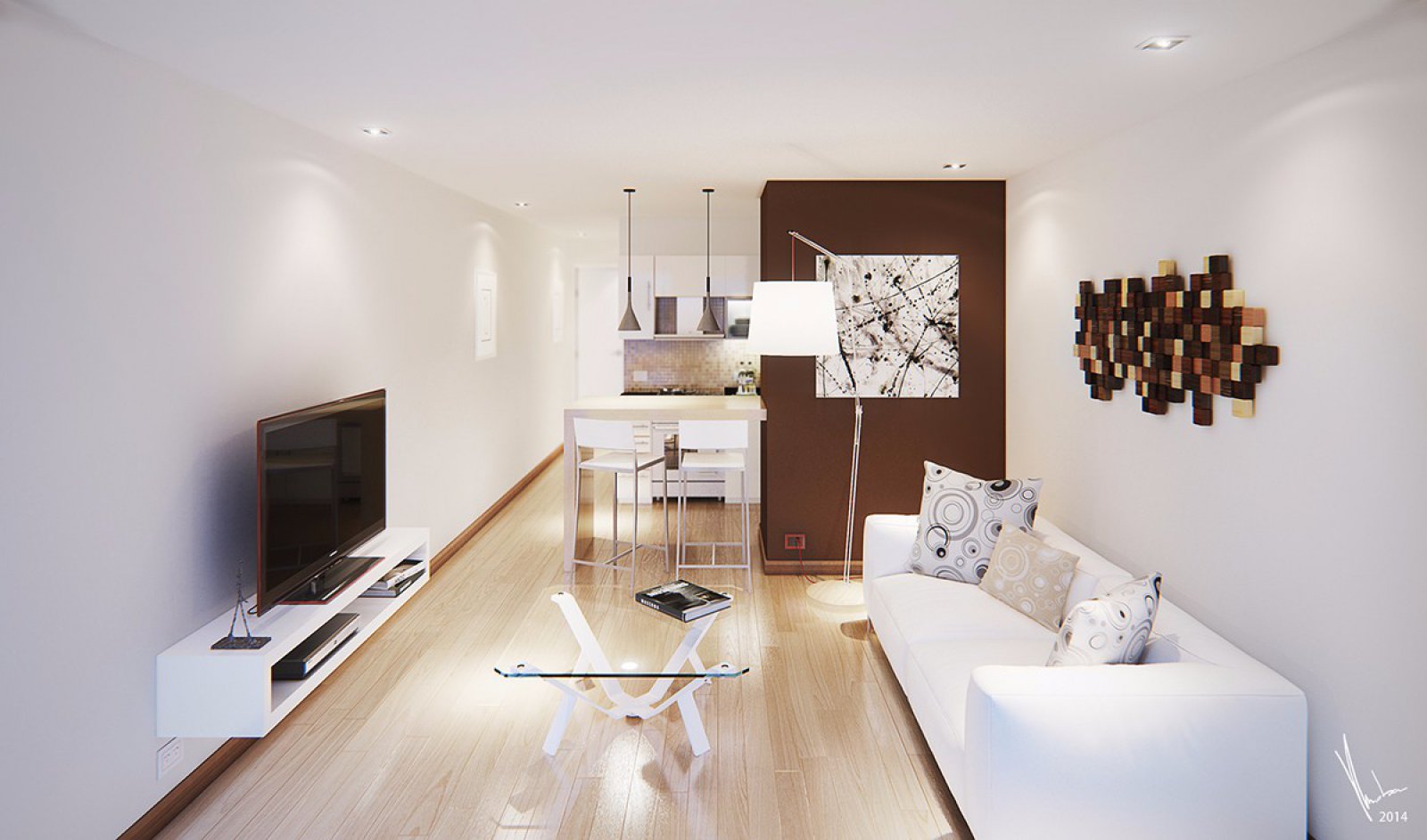 国外现代感木质公寓-0