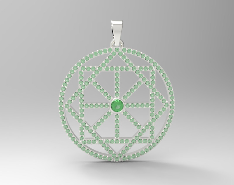 闪耀钻石设计师图案吊坠珠宝数字文件-9