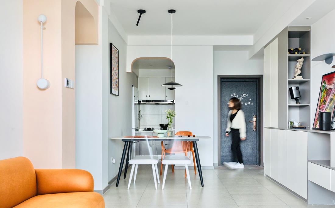 小户型现代简约风设计 | 色彩缤纷,布局巧妙-10