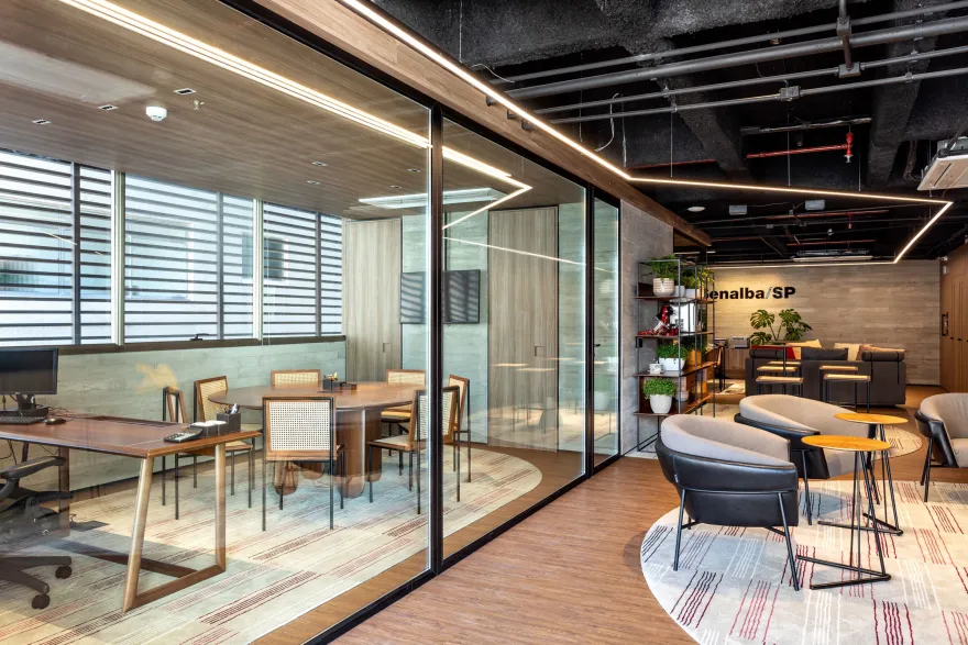 巴西圣保罗 SENALBA 办公室,木质与混凝土打造舒适工作空间-17