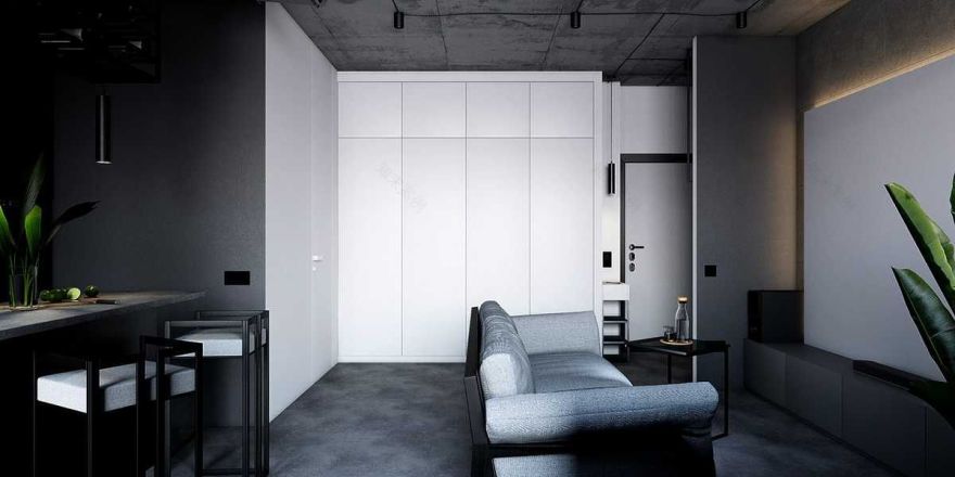 Квартира-студия в стиле лофт - 6 проектов, Фото интерьеров-23