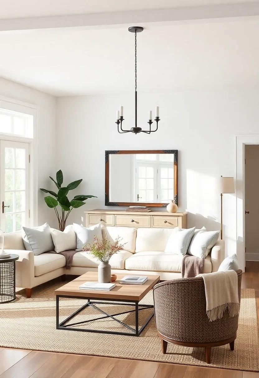 设计中性农舍风格客厅营造优雅宁静氛围-236