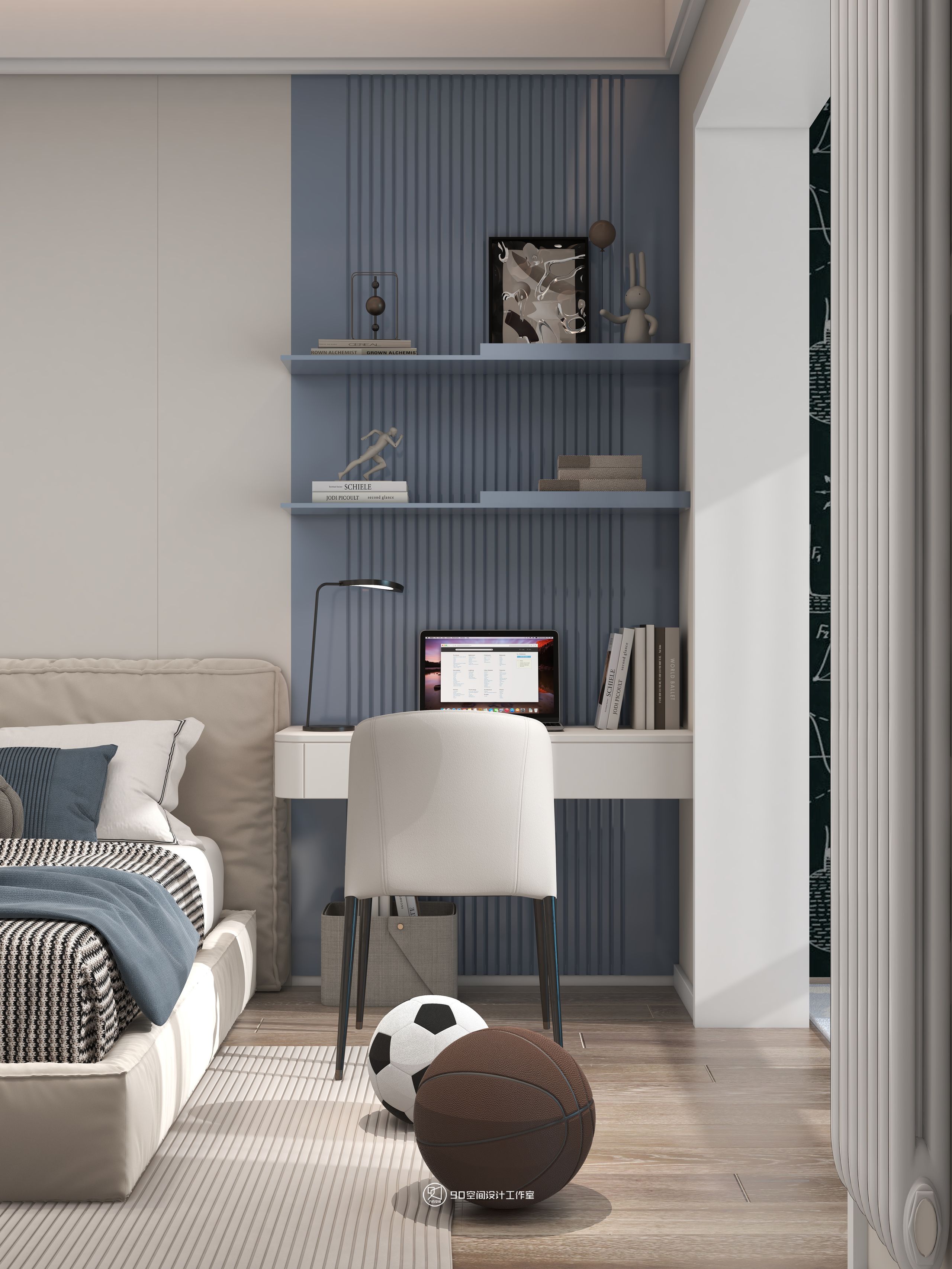 星月糖现代奶油风格丨90 空间设计-32