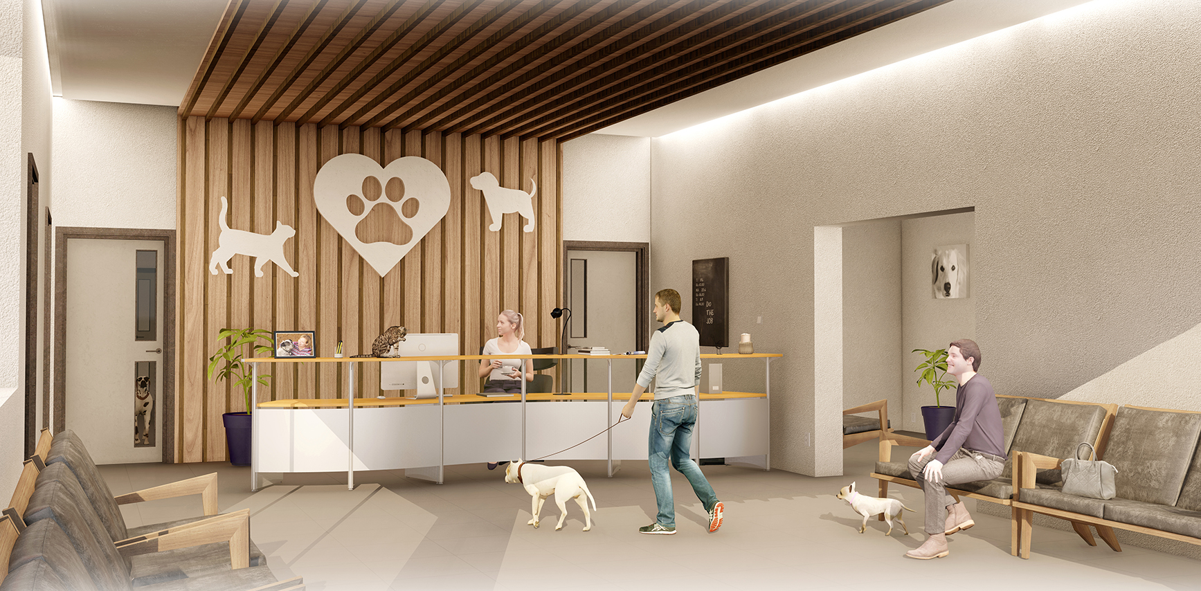 Veterinary clinic with a shelter for dogs and cats-6