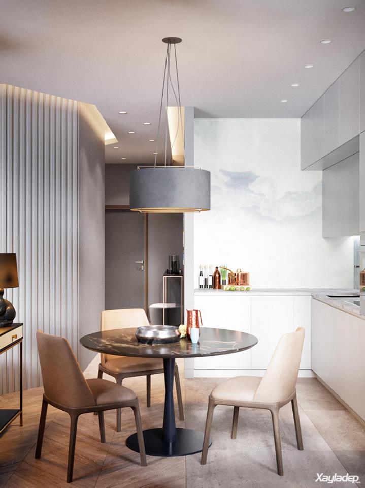 60m²现代精致公寓室内设计方案-29