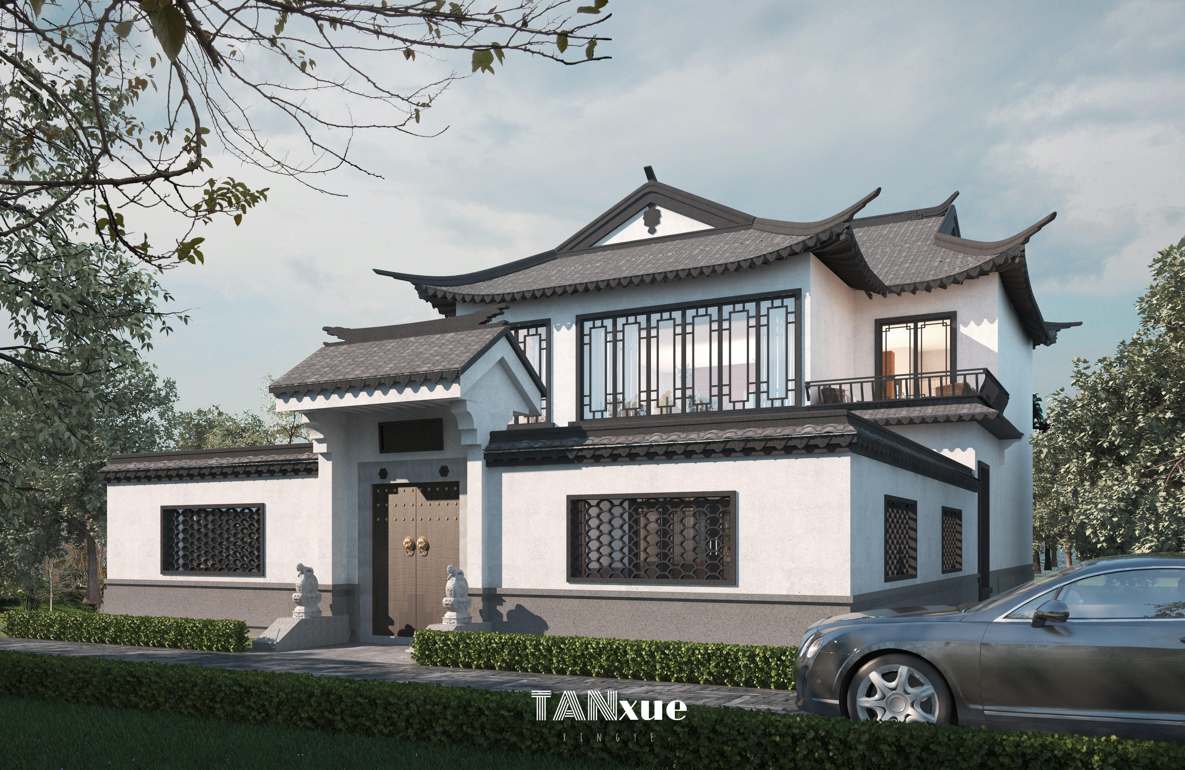 一组别墅建筑外立面设计合集-7