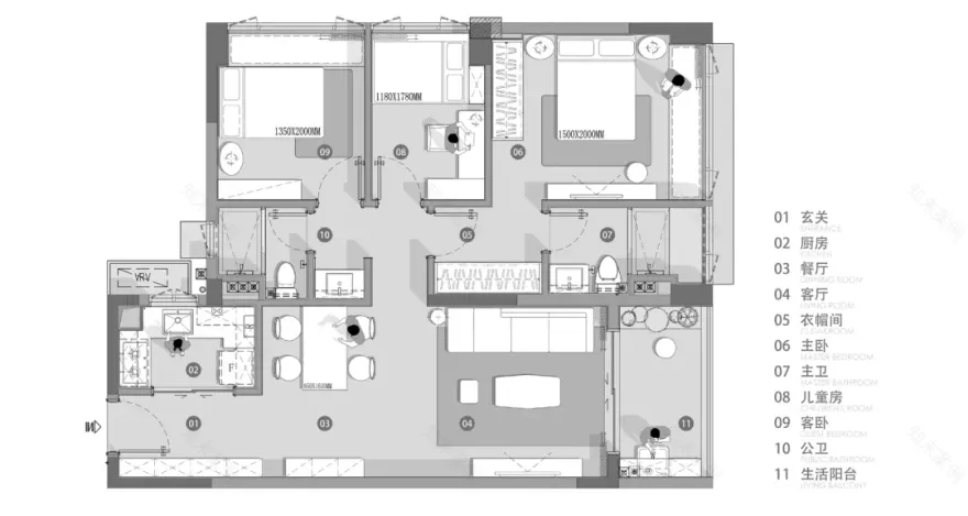 深铁瑞城精装样板房丨中国深圳丨广州市柏舍装饰设计有限公司-37