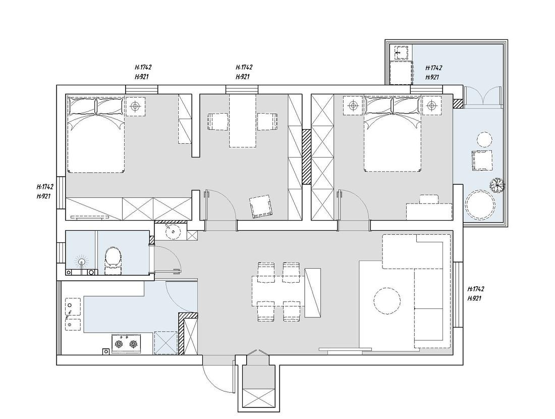 张兆娟 ZZdesign 工作室 | 平层住宅 | 温暖记忆 | 复古风格家居设计-2