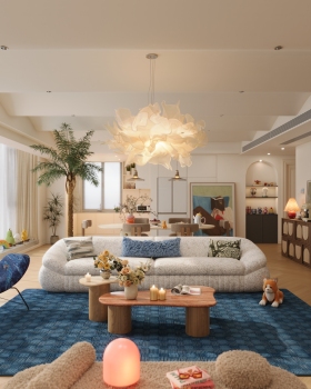 自然主义·中户型横厅空间  高端家具