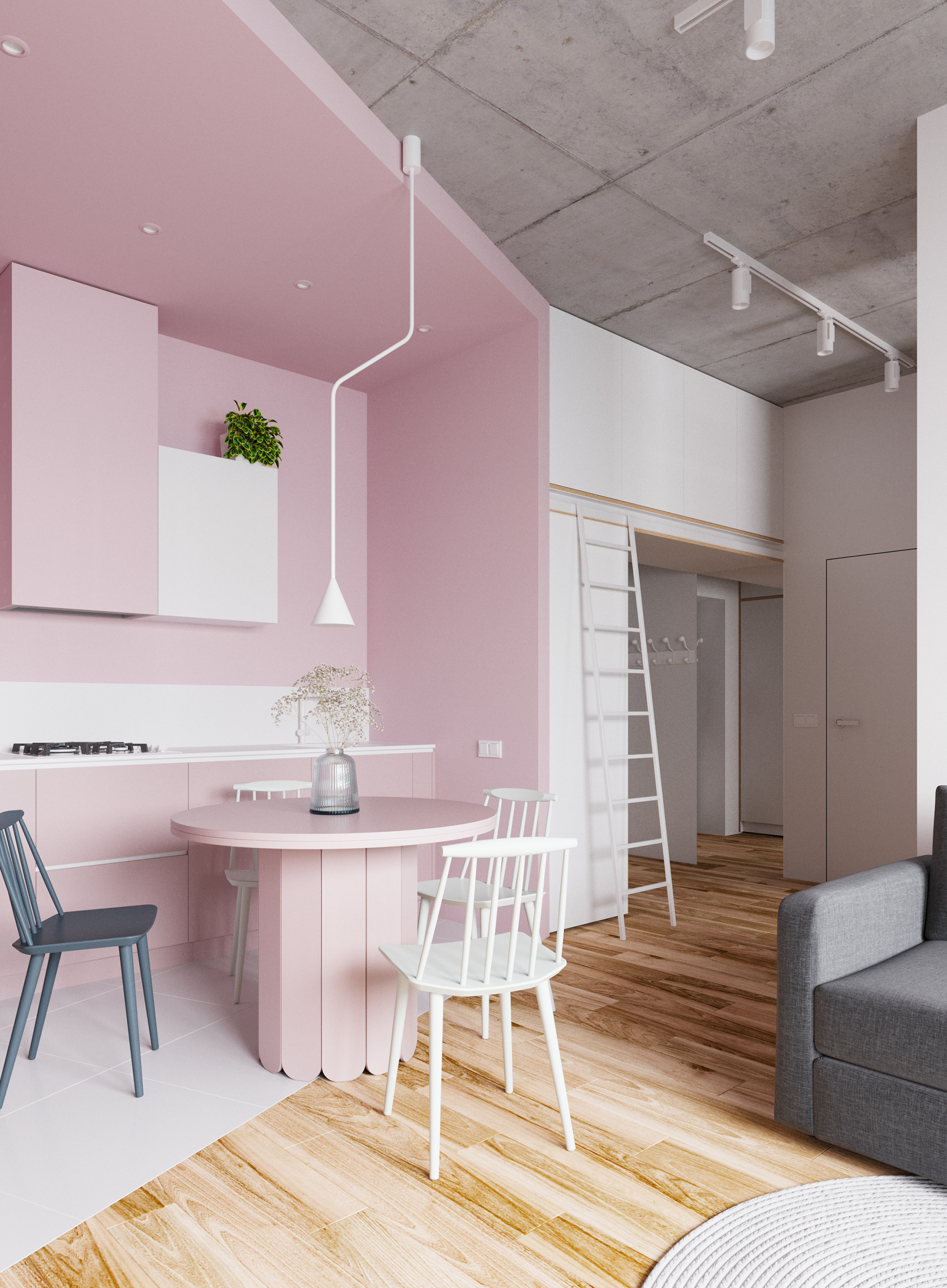 Cat Flat Apartment 3D visualization/ Line Design Studio-2