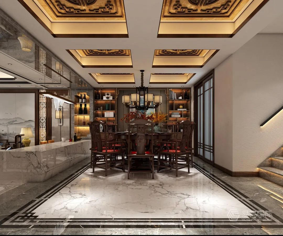 新中式别墅设计,武登高打造 460㎡优雅奢华空间-35