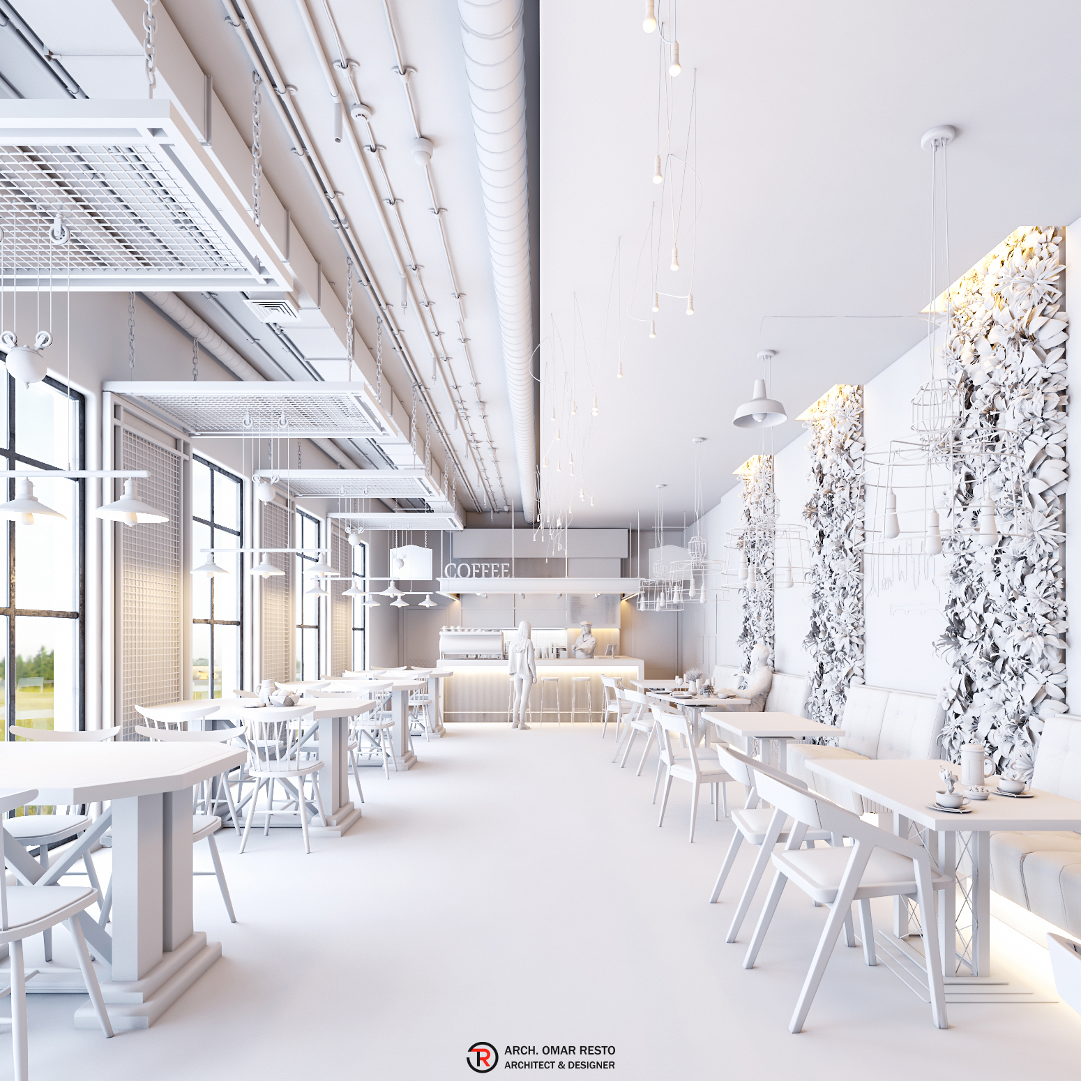Coffee Shop design - Industrial style-8