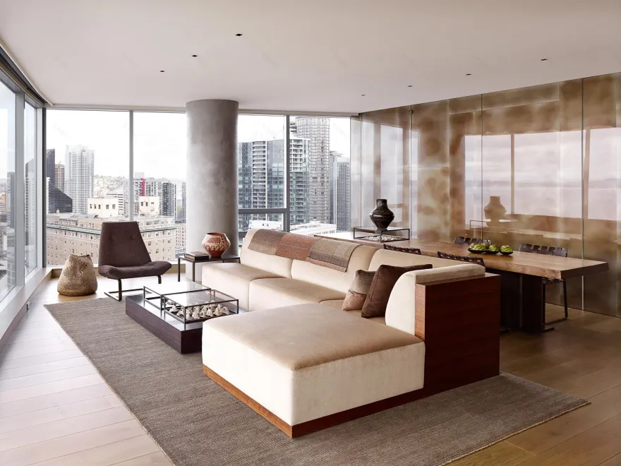 Seattle 海景公寓的精致艺术空间-30