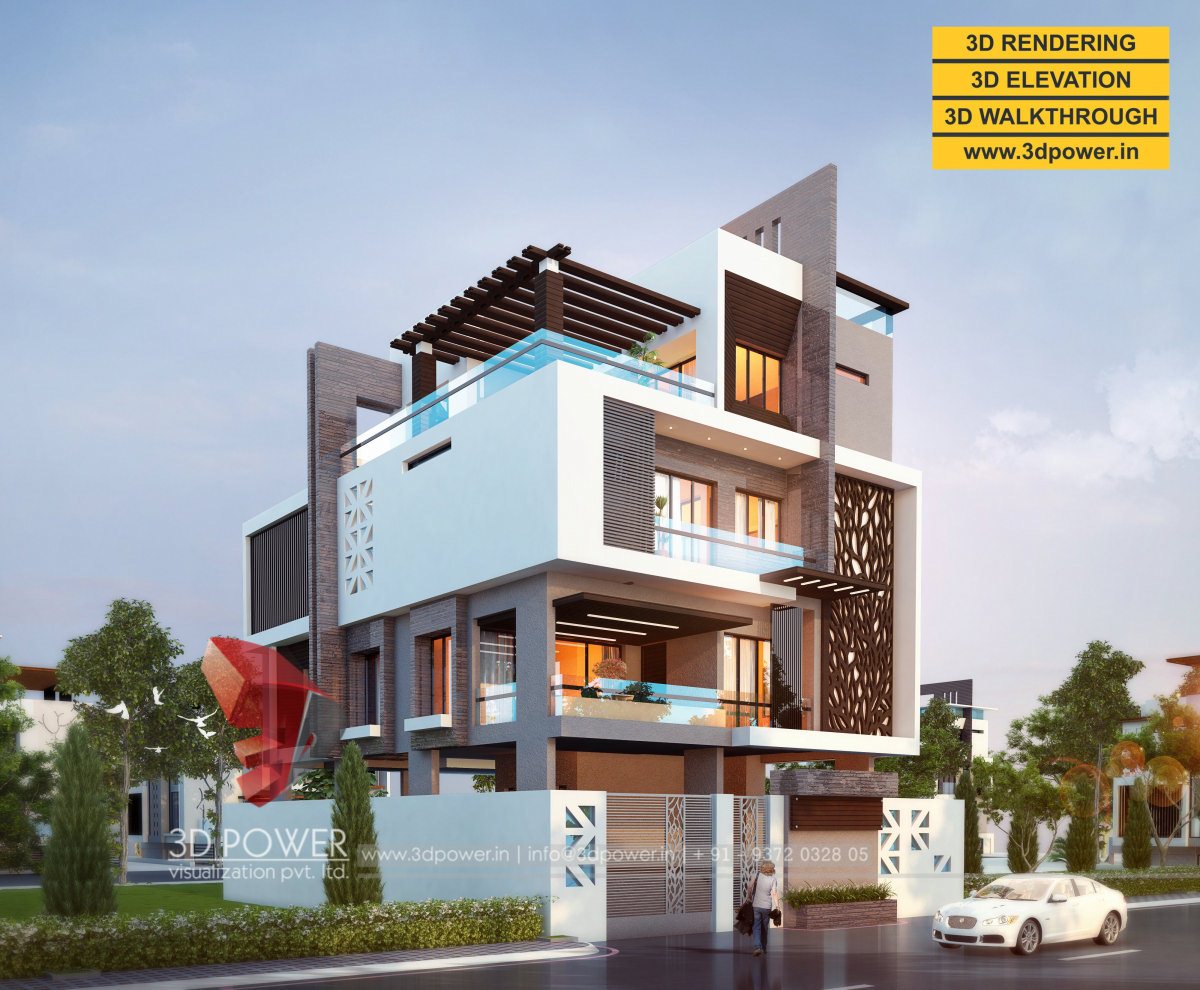 bungalow 3d design architectural rendering-5