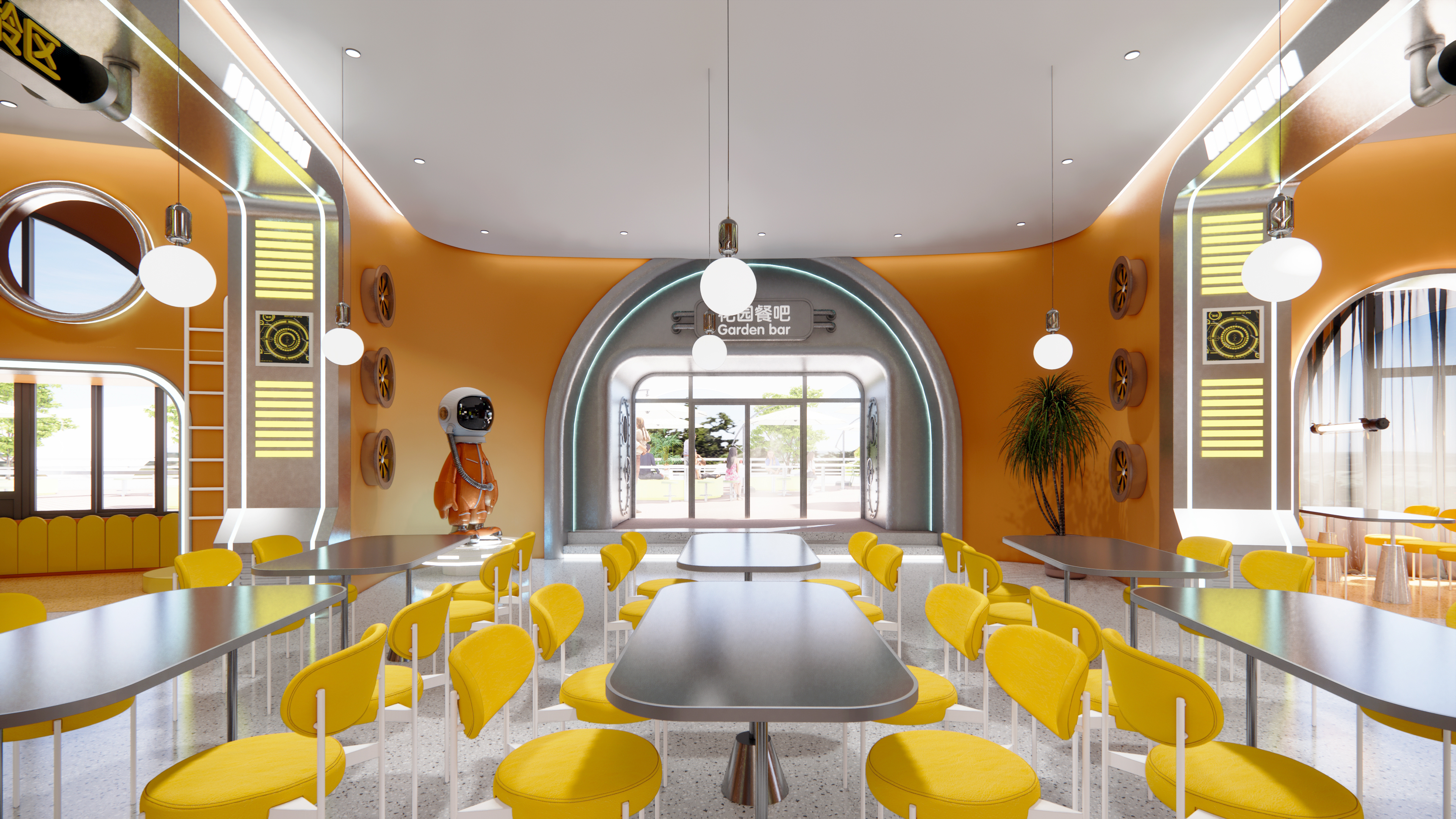 儿童餐厅空间设计——未来&科技的融合-8