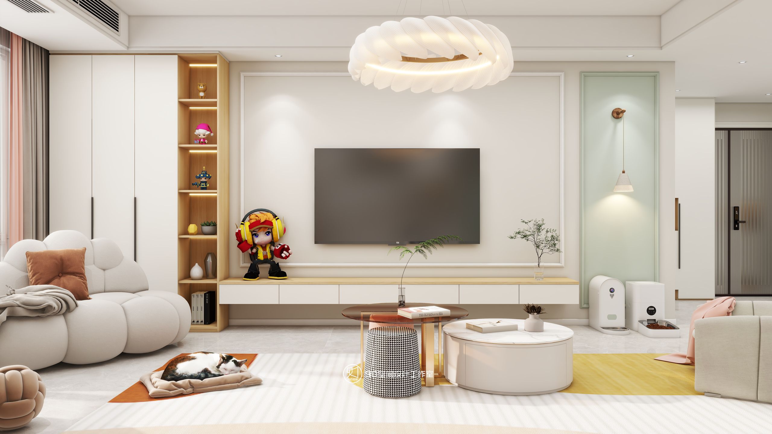 90 空间设计∣128㎡北欧奶油风-5