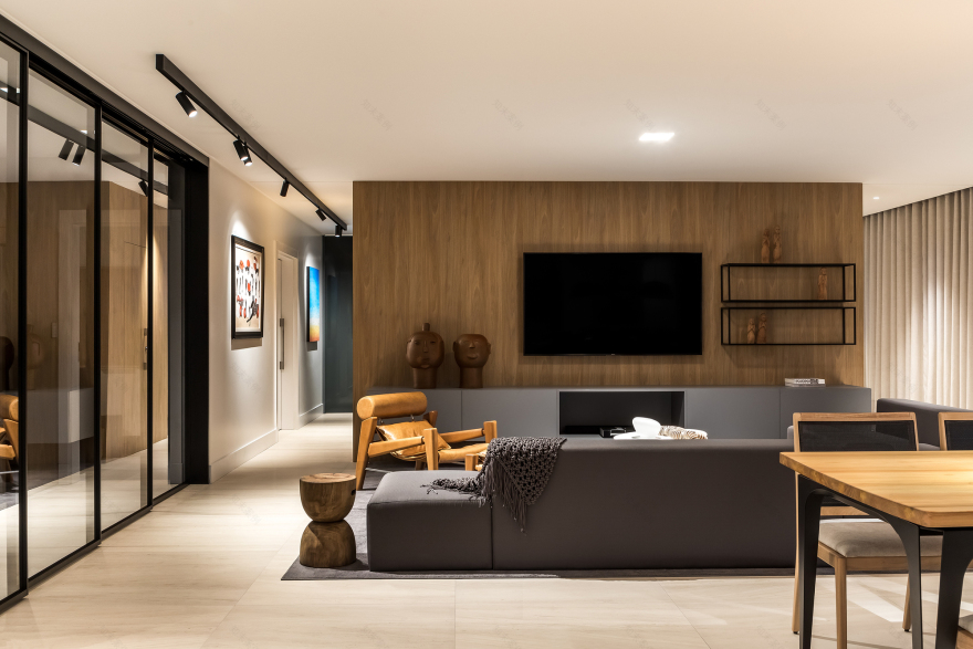 巴西极简主义之VA公寓样板房(2020)(Michel Macedo Arquitetos)设计-28