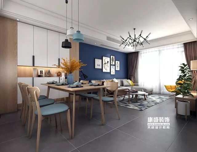 康盛装饰┃175㎡北欧风私宅 | 自然色彩的活力空间-39