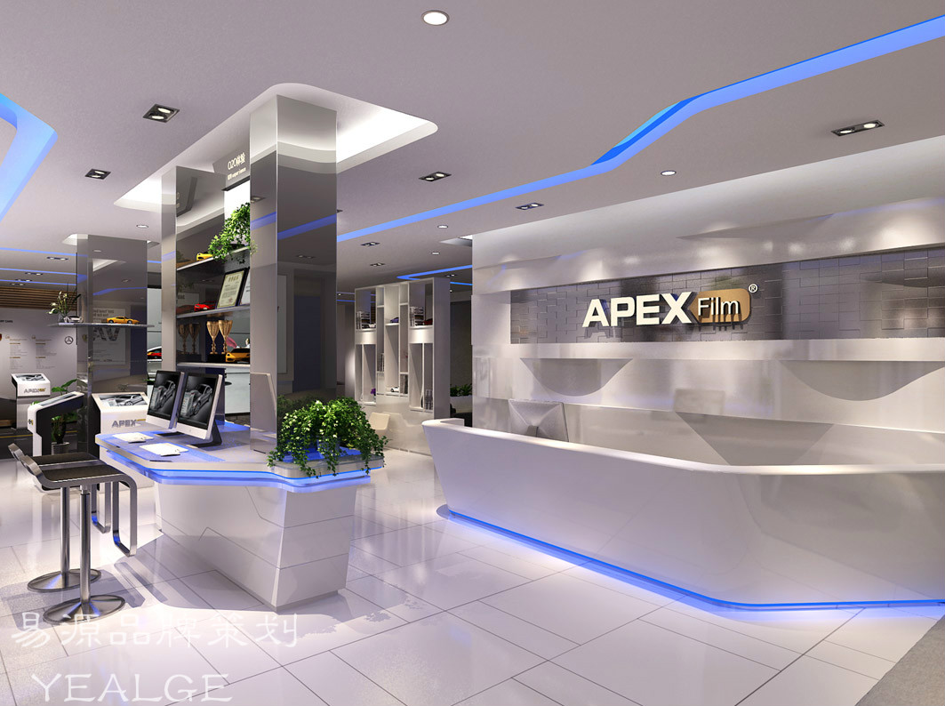 汽车贴膜店铺设计哪个好，易源汽车贴膜店铺设计-3