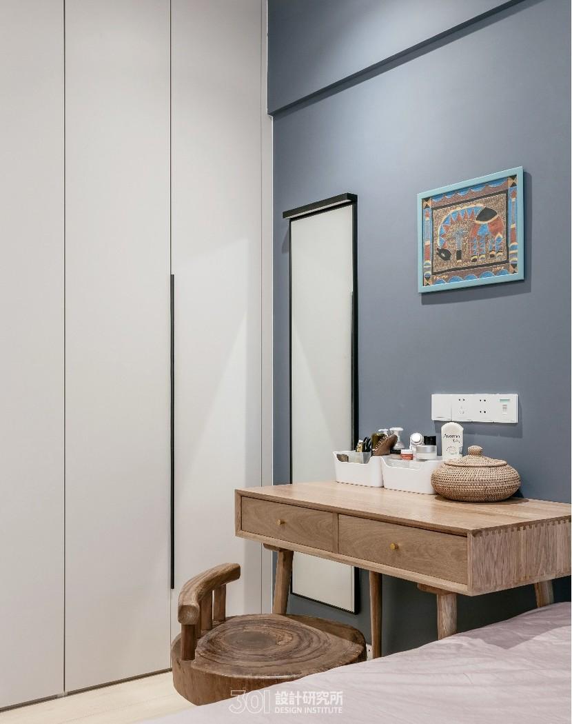 78 平米北欧风小家,绿色背景墙打造轻奢空间-29