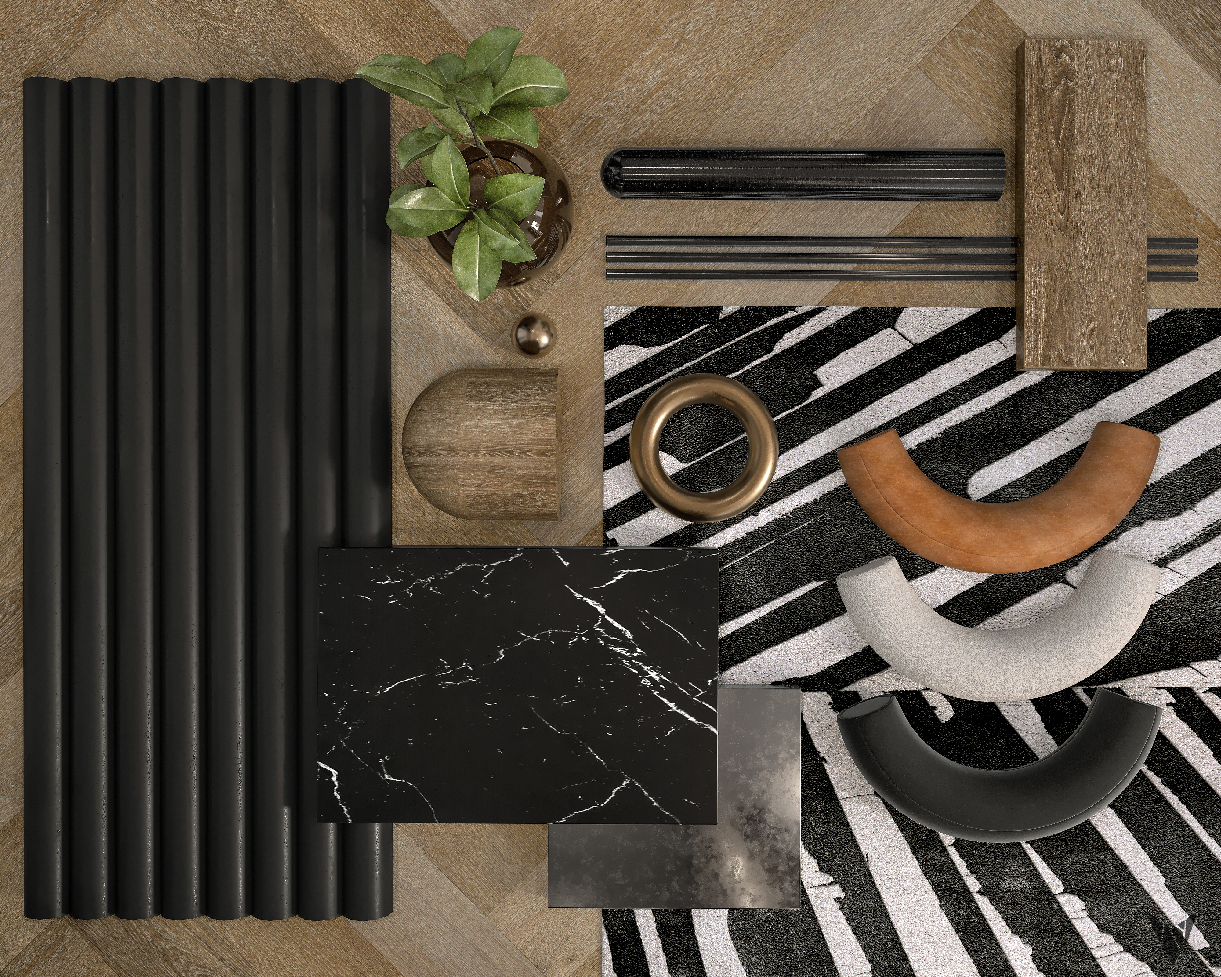 Black &White Modern Home-8