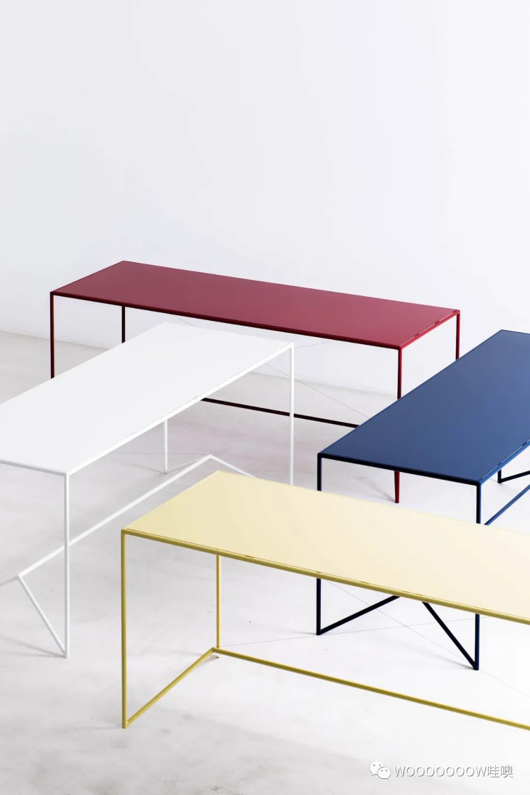 色彩斑斓的比利时手工钢制桌子-10