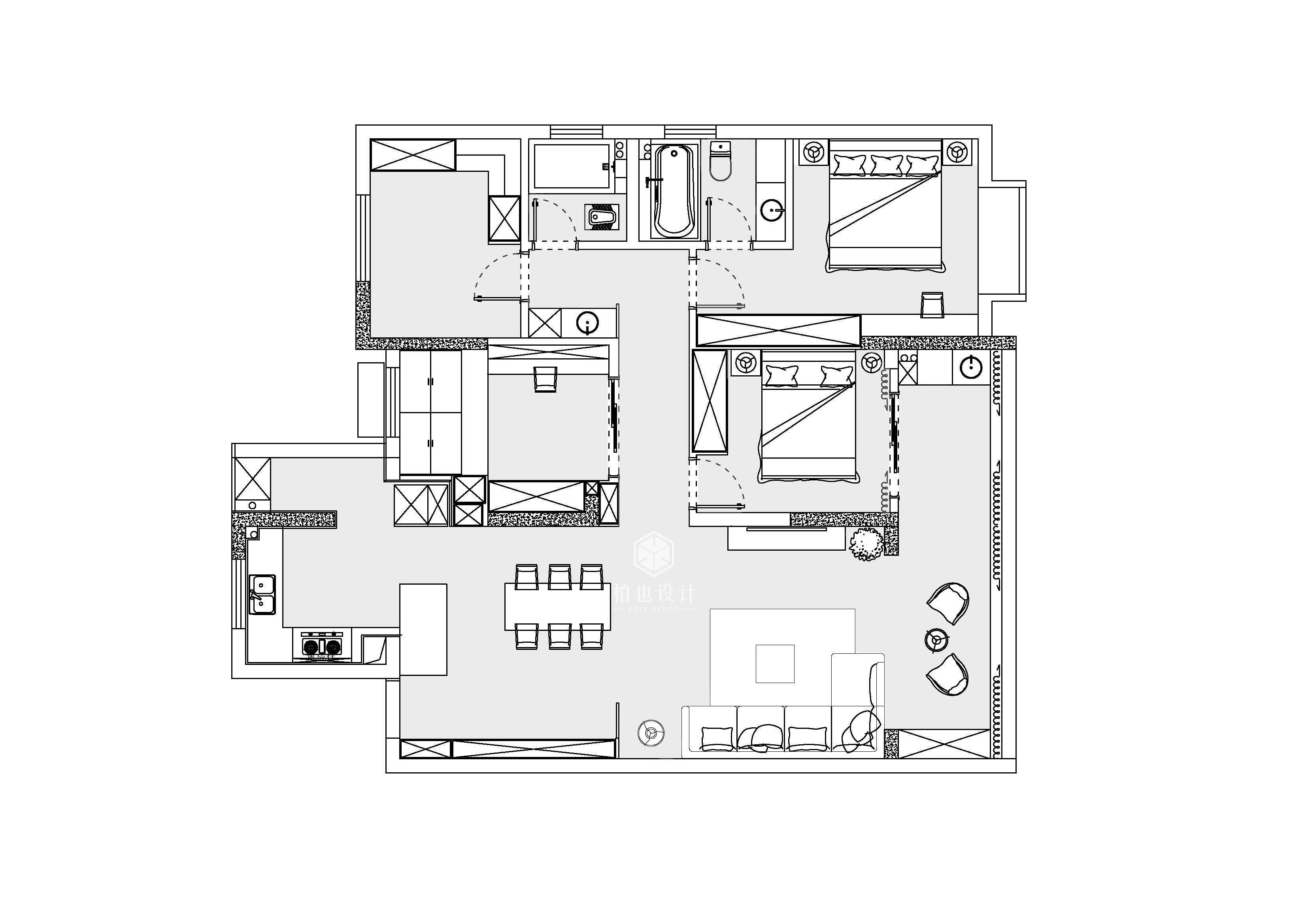 天门柏也设计&150㎡简约湖畔美宅-36