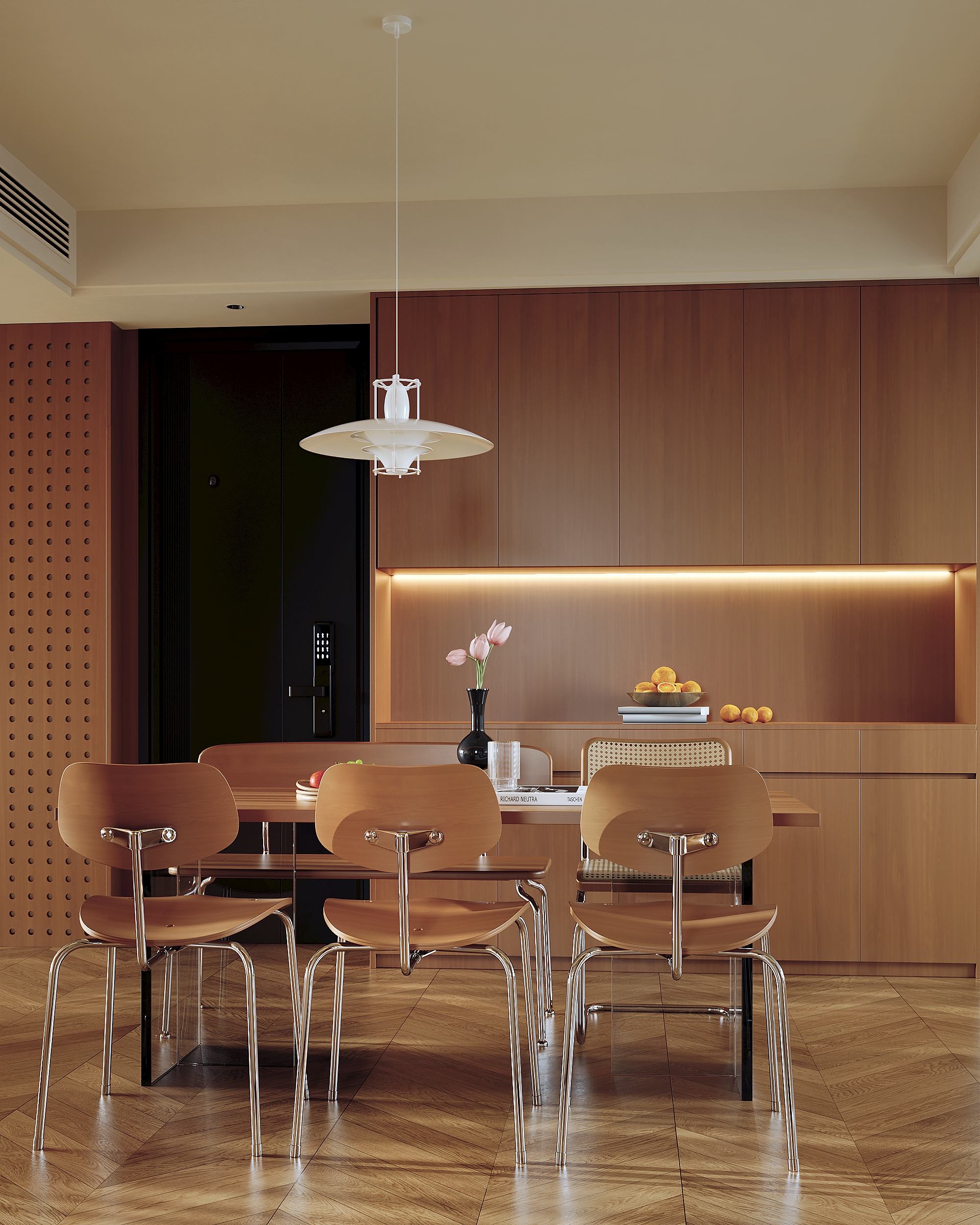 奶油风客餐厅效果图  corona 3dmax-2