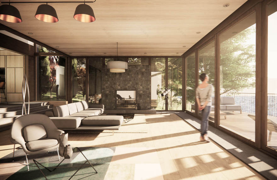 卡茨基尔山区的湖边小屋丨美国丨OPerA Studio-11