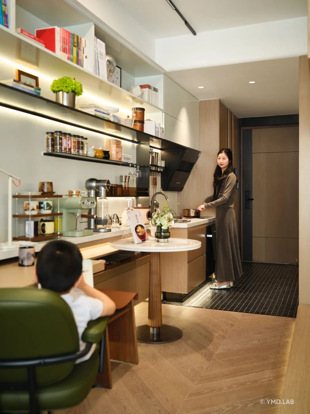 《学霸养成基地39㎡》孩子放学后从作业辅导到深夜食堂的不焦虑公寓丨上海岳蒙空间设计-10