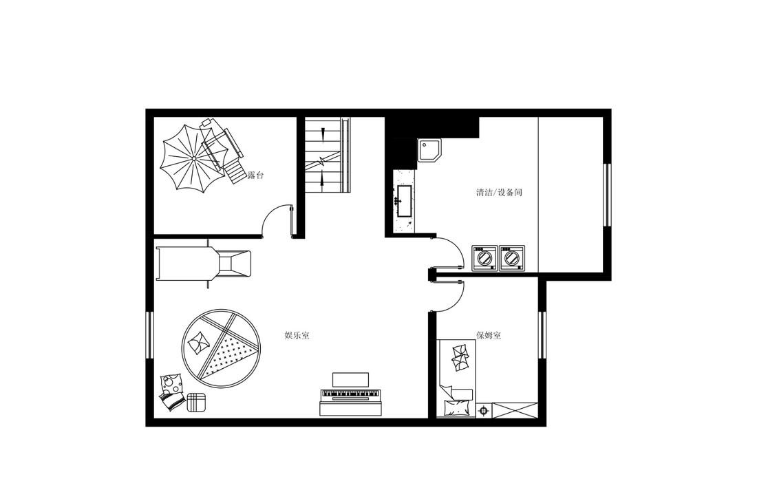 北京 230㎡现代简约别墅,灵动空间与生活温柔相拥-2
