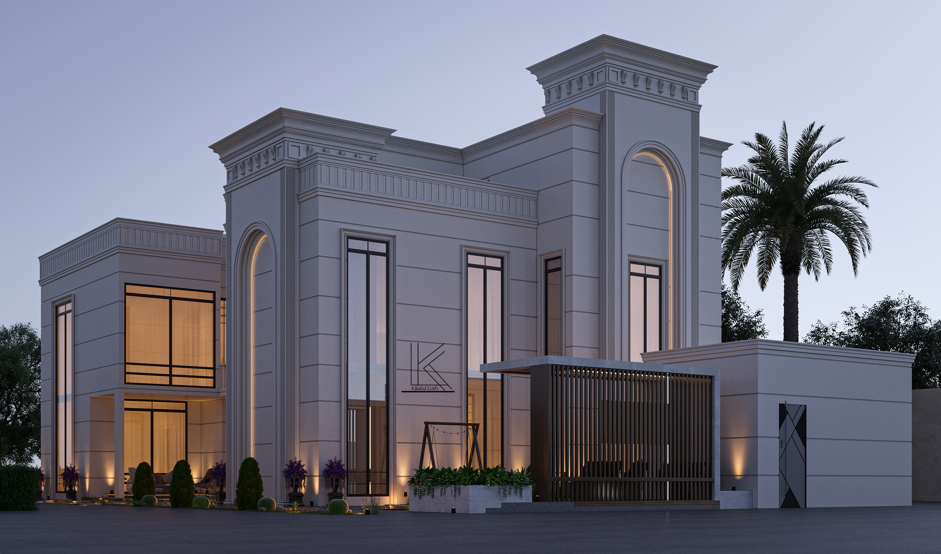 新古典别墅立面丨Bareeq Consulting-16