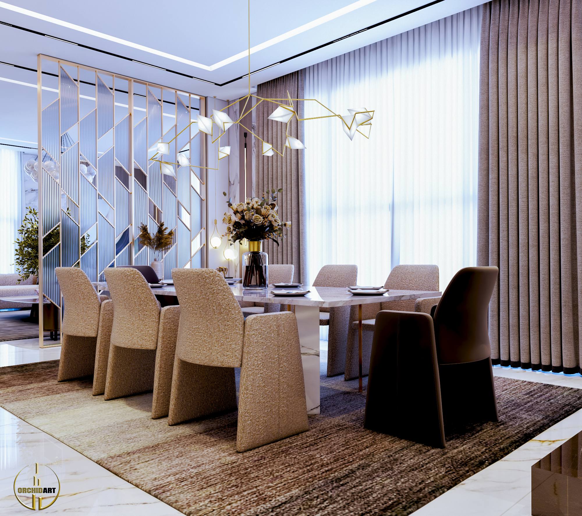 Dining room 室内设计丨阿联酋丨Amany Morsy-11