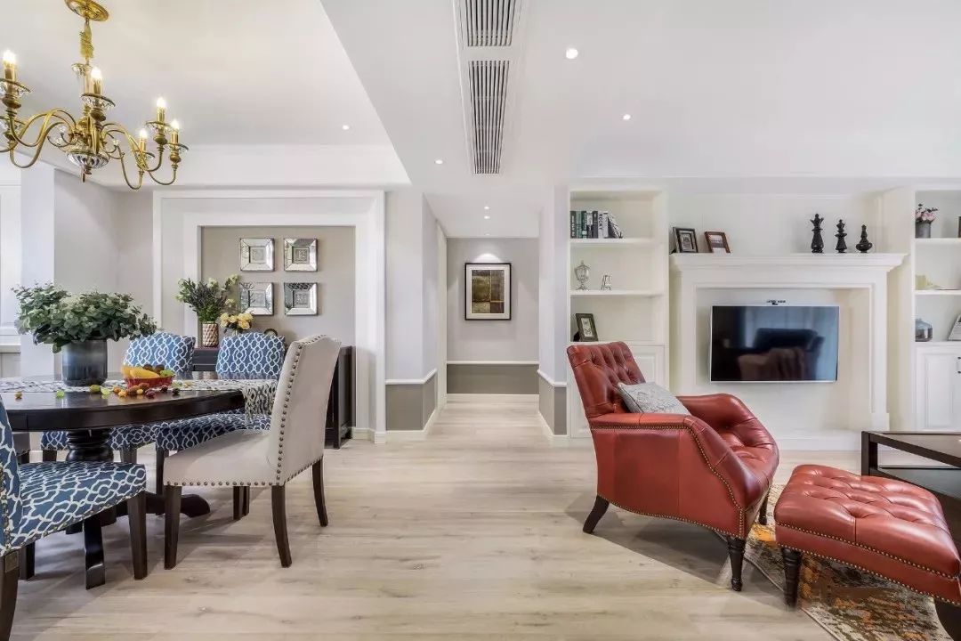 美式三居室,浅色硬装搭配鲜艳软装,雅致贵气-20