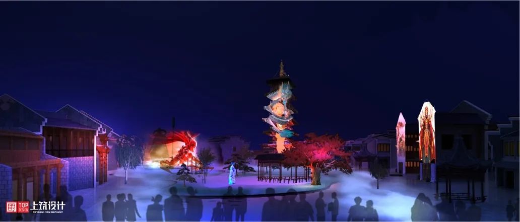 庐山西海柘林老镇美食文创园丨中国九江丨上筑国际照明设计（深圳）有限公司-15