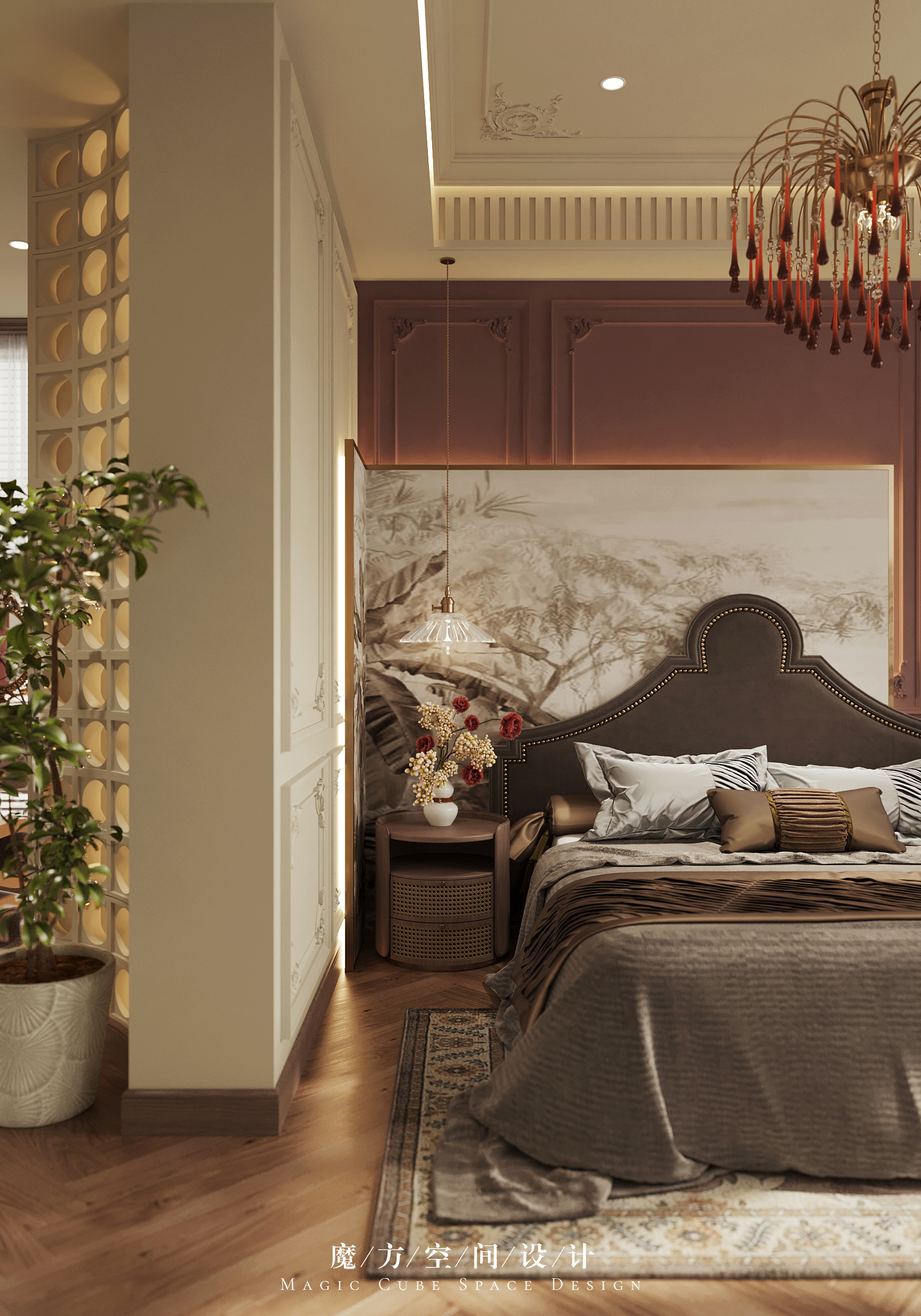 义乌•法式复古别墅设计丨中国丨魔方空间设计-26