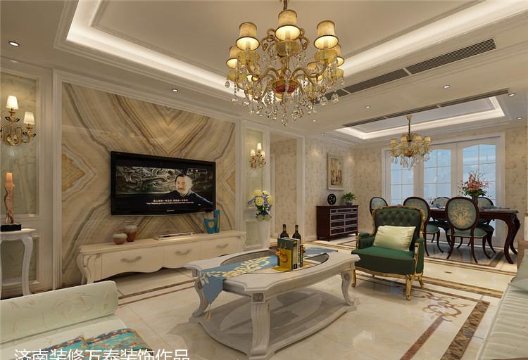 济南华润紫云府 165 平简欧风装修设计-10